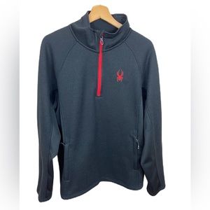 Spyder Men’s Large Black Long Sleeve Quarter Zip Pullover